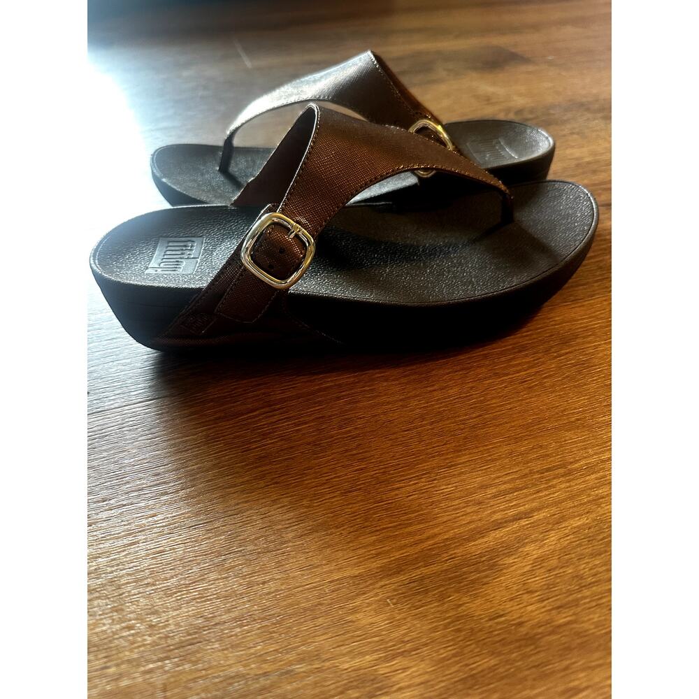 Fitflop Dark Brown Leather Sandals - Picture 5 of 8
